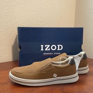 3 Pairs Of IZOD Men's Brown Slip-On Shoes Size 8